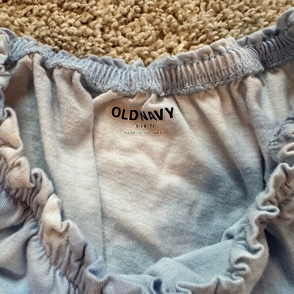 Girls Old Navy Romper Blue Jumpsuit tie dye summer outfit size small (6 - Picture 5 of 7